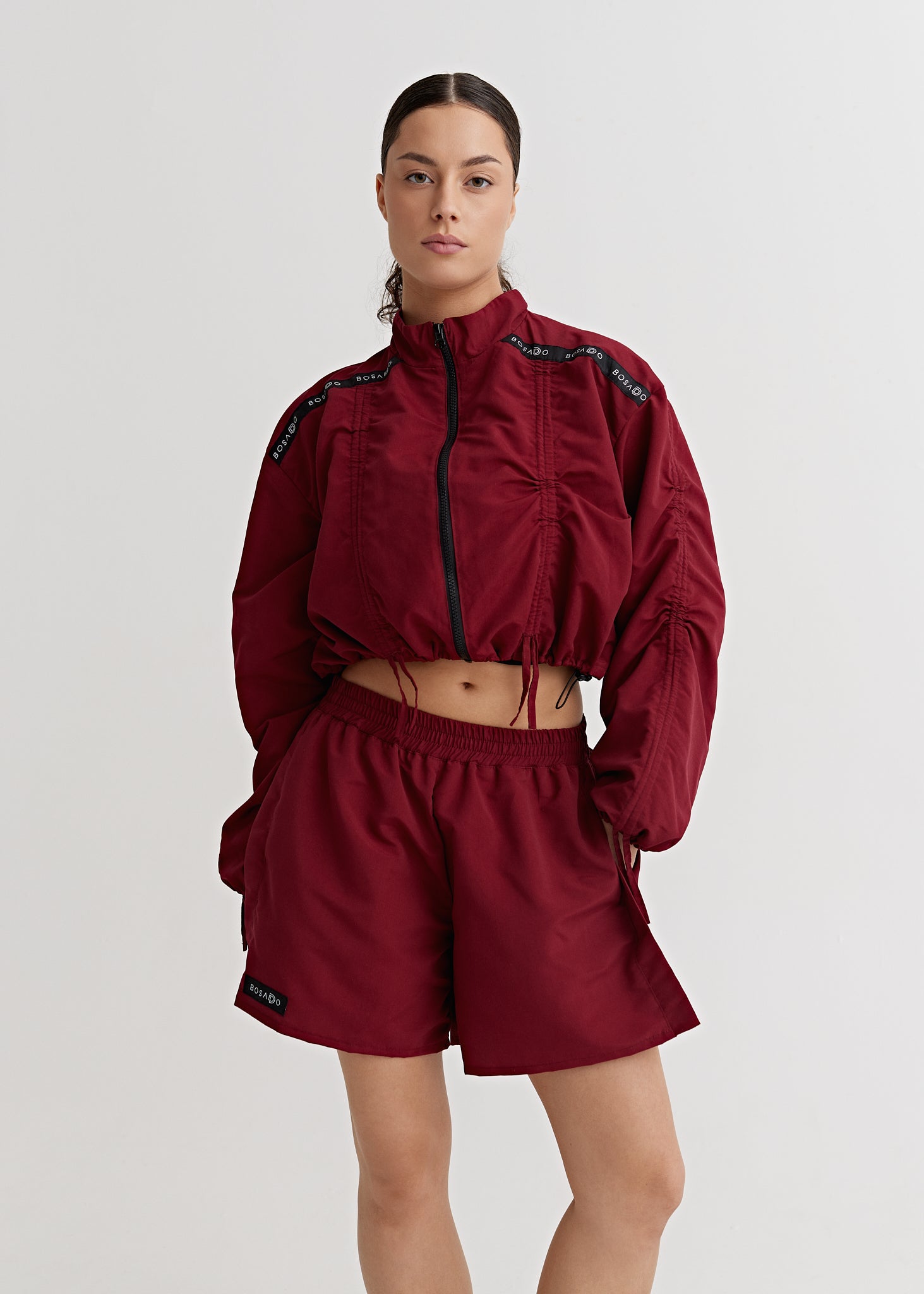 CLASSIC SPRINT COLLECTION 25 | Burgundy rush sports suit with shorts