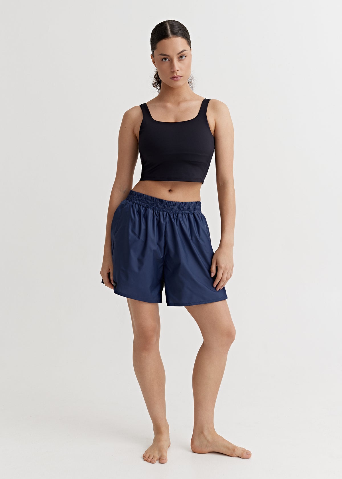 CLASSIC SPRINT COLLECTION 25 | Wide high-waisted Navy Pulse shorts