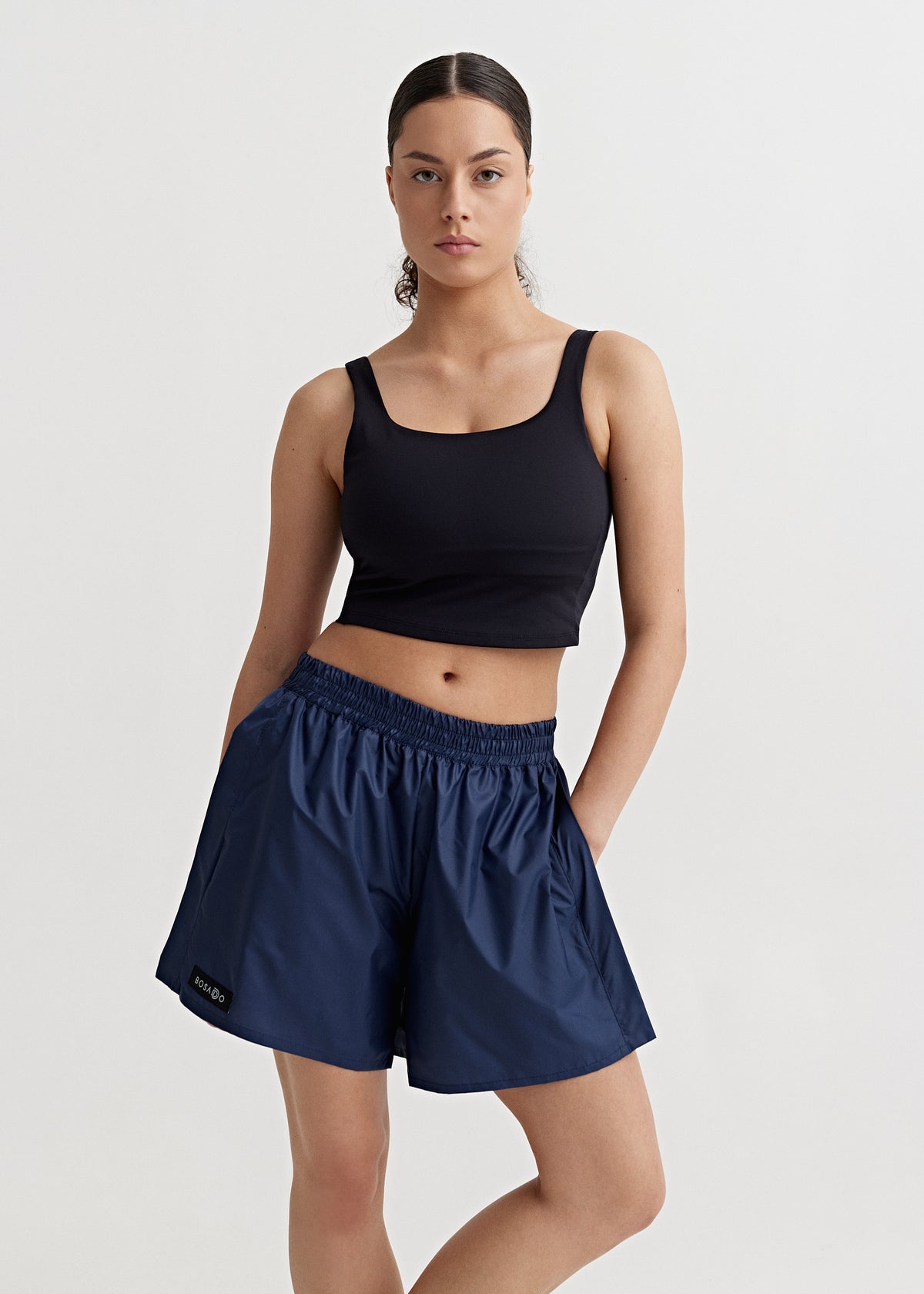 CLASSIC SPRINT COLLECTION 25 | Wide high-waisted Navy Pulse shorts