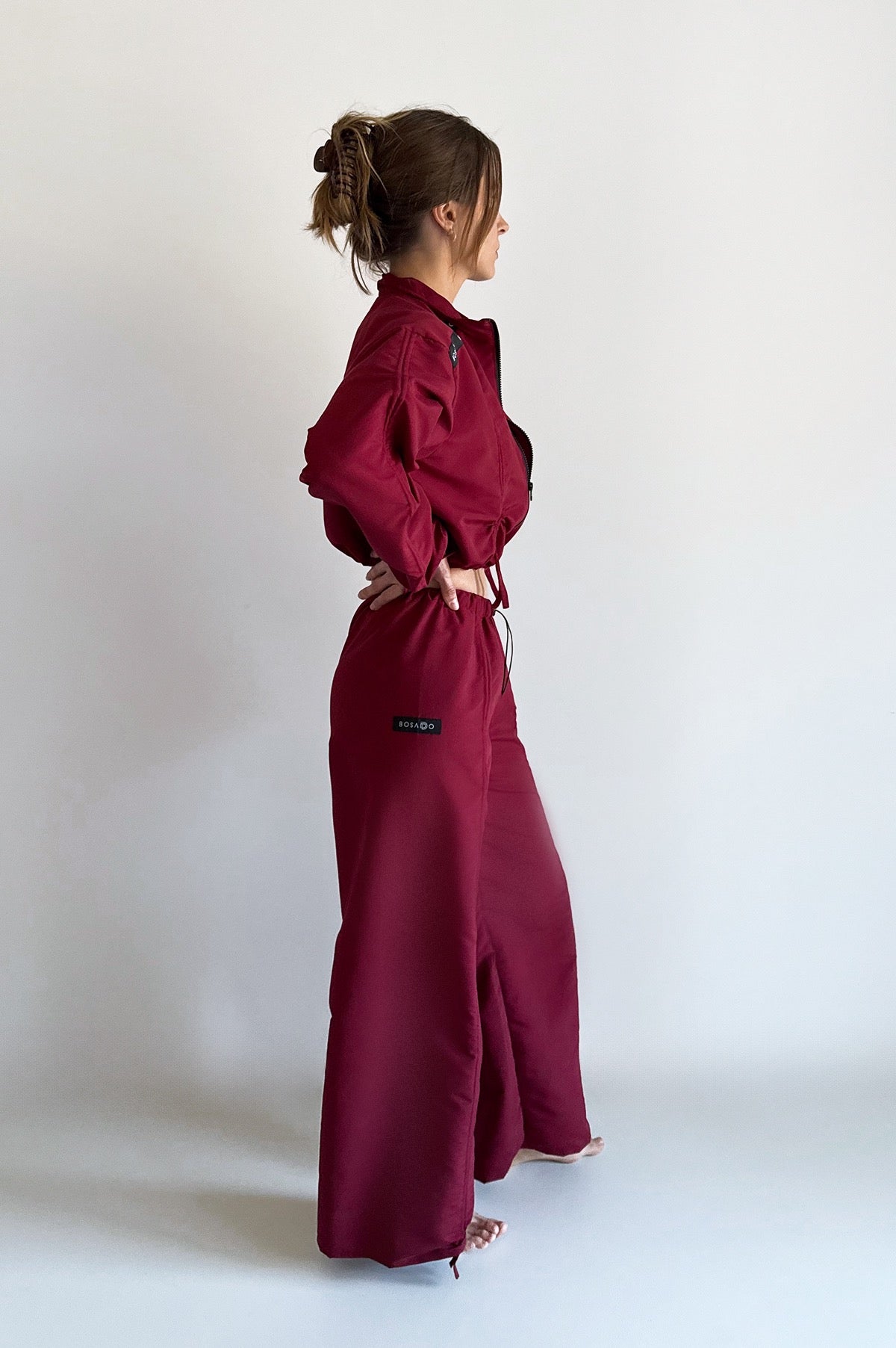 CLASSIC SPRINT COLLECTION 25 | Burgundy rush sports suit with pants + shorts