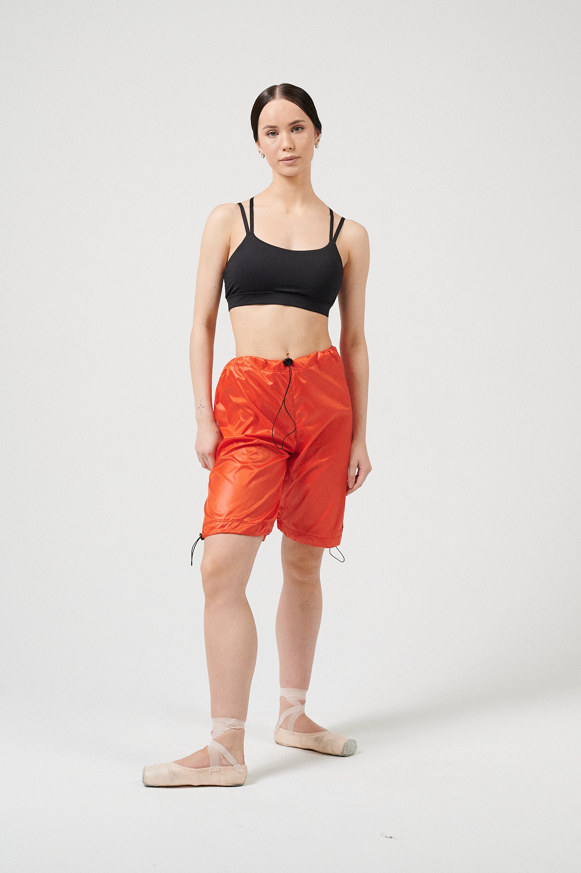 FUTURE GISELLE COLLECTION 24 | Futuristic red long shorts