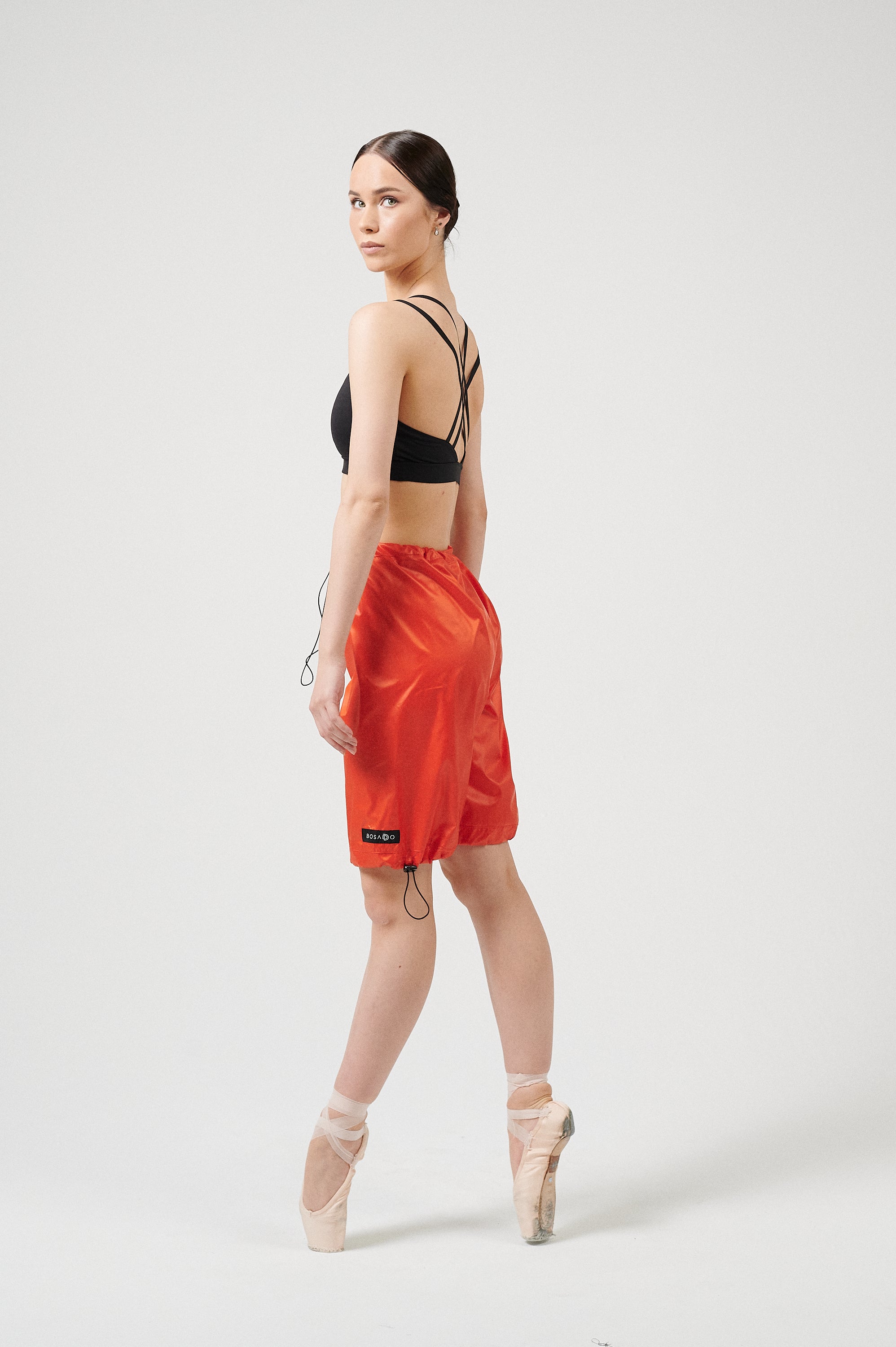 FUTURE GISELLE COLLECTION 24 | Futuristic red long shorts