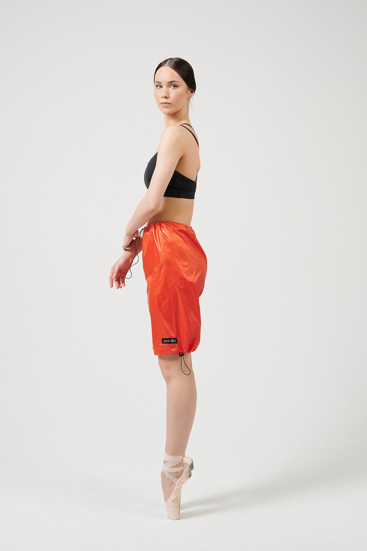 FUTURE GISELLE COLLECTION 24 | Futuristic red long shorts