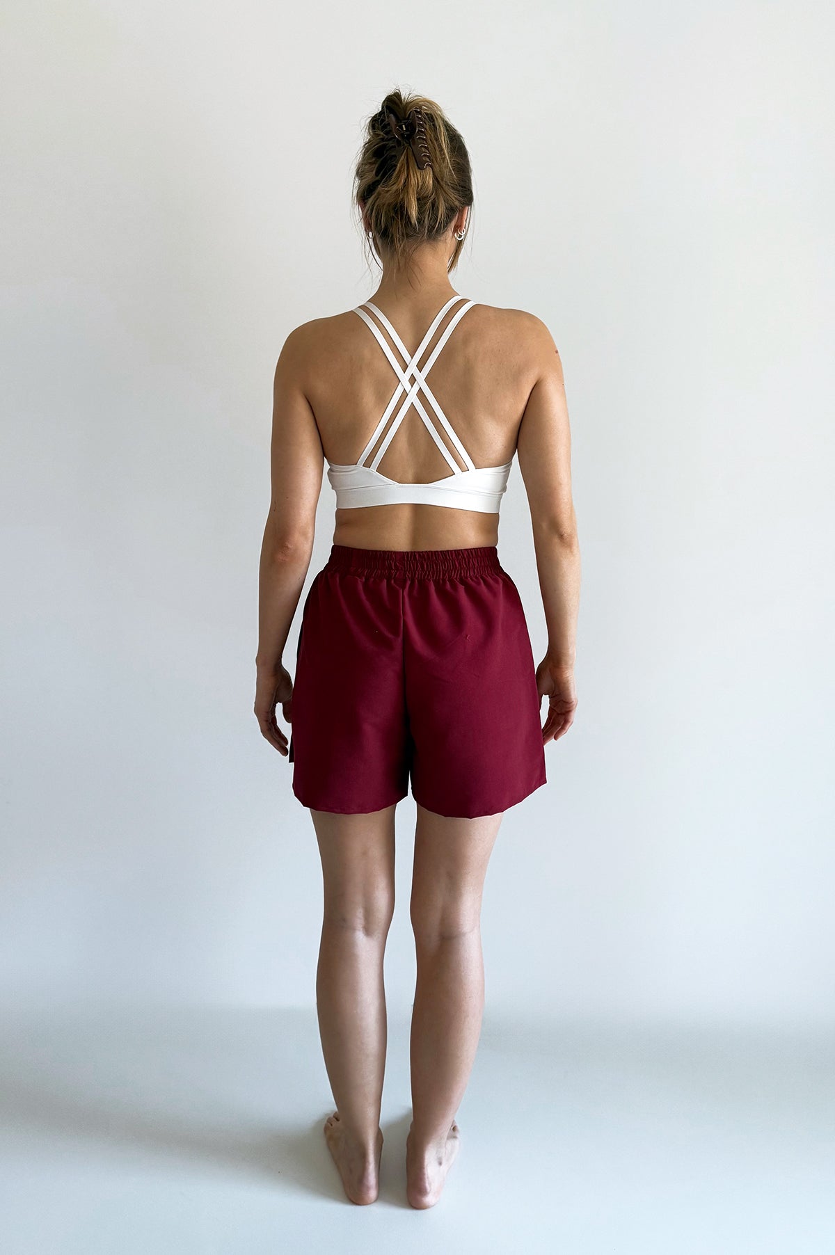 CLASSIC SPRINT COLLECTION 25 | Wide high-waisted Burgundy Rush shorts