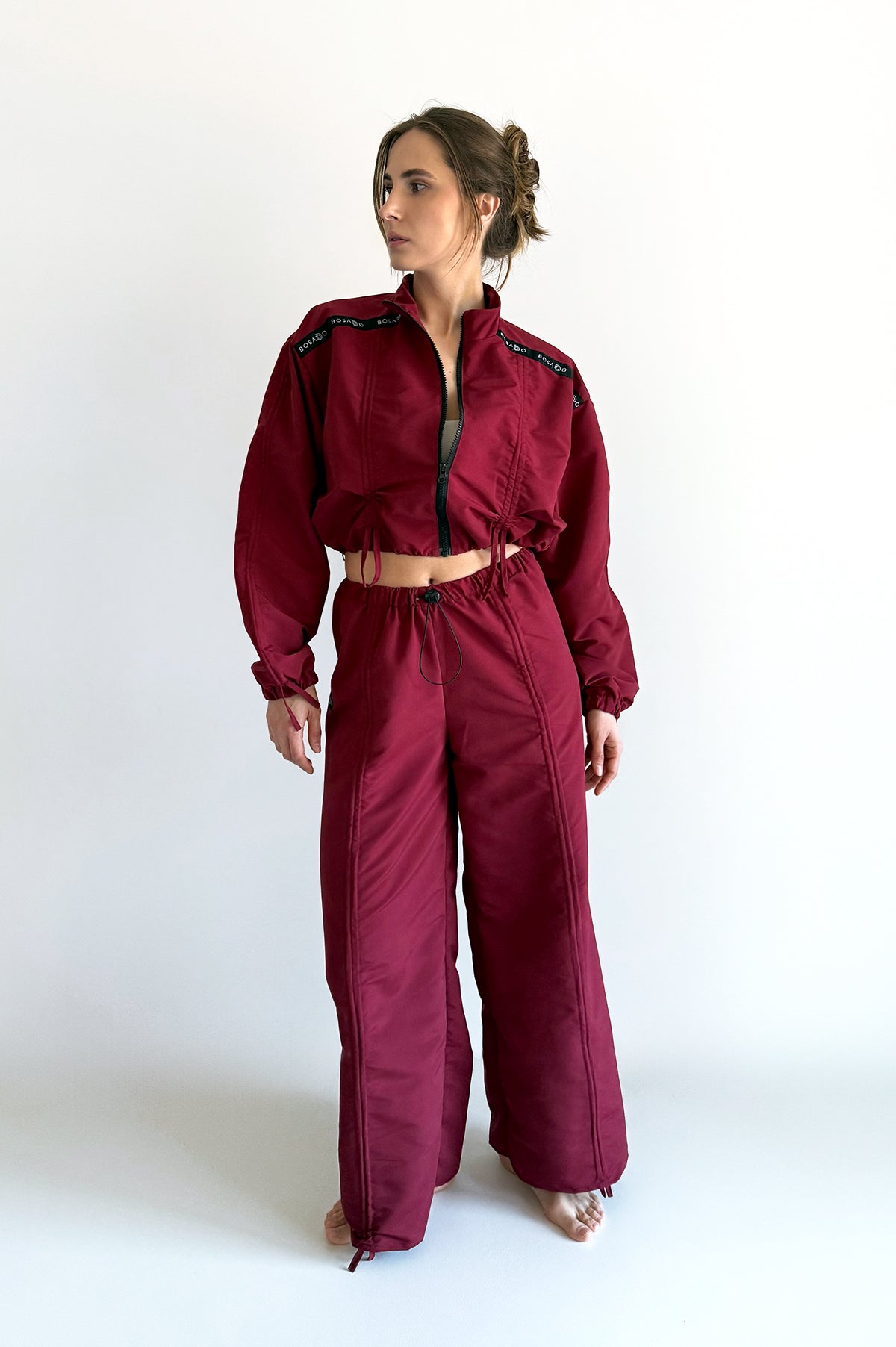 CLASSIC SPRINT COLLECTION 25 | Burgundy rush sports suit with pants