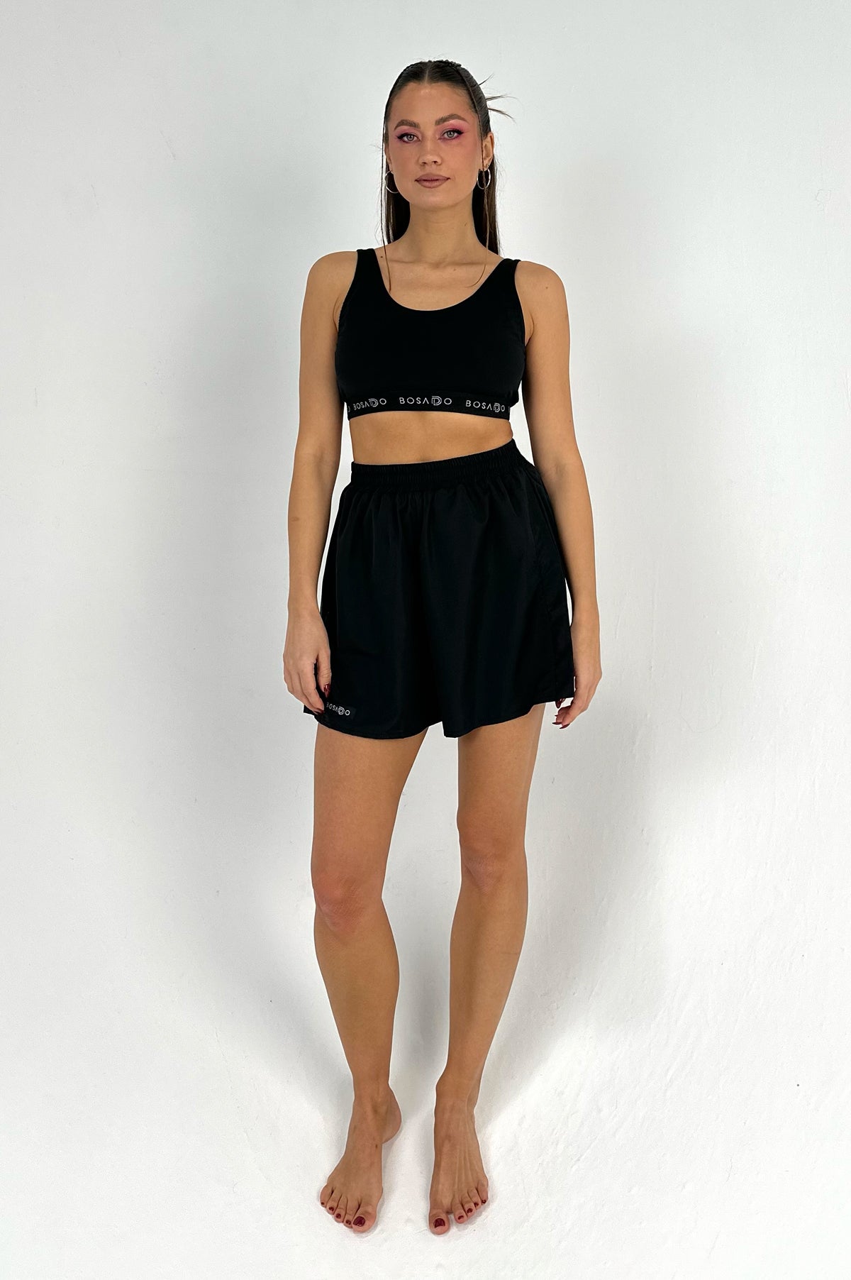 CLASSIC SPRINT COLLECTION 25 | Wide high-waisted black shorts