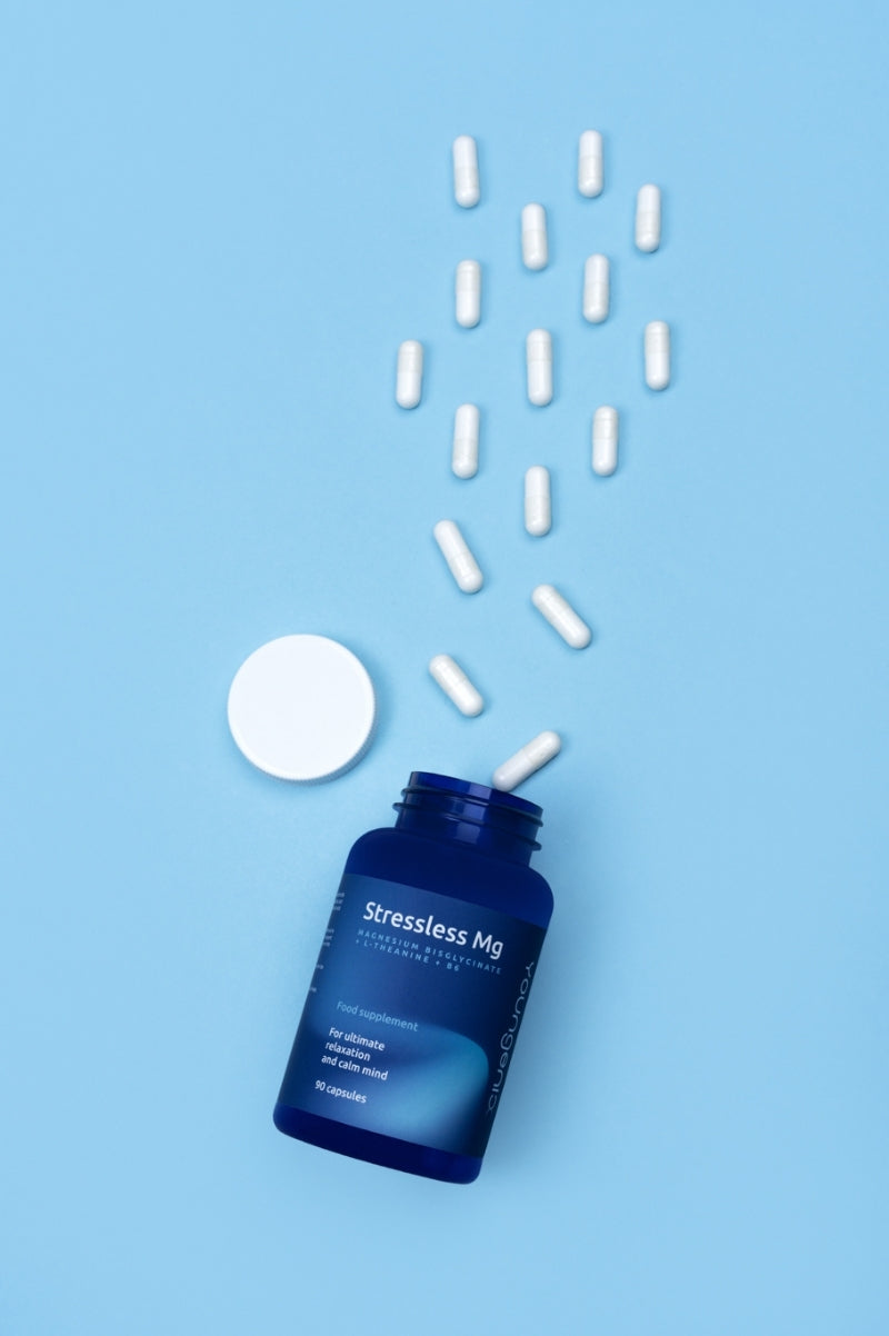 Be streso magnio bisglicinatas + L-teaninas + vitaminas B6